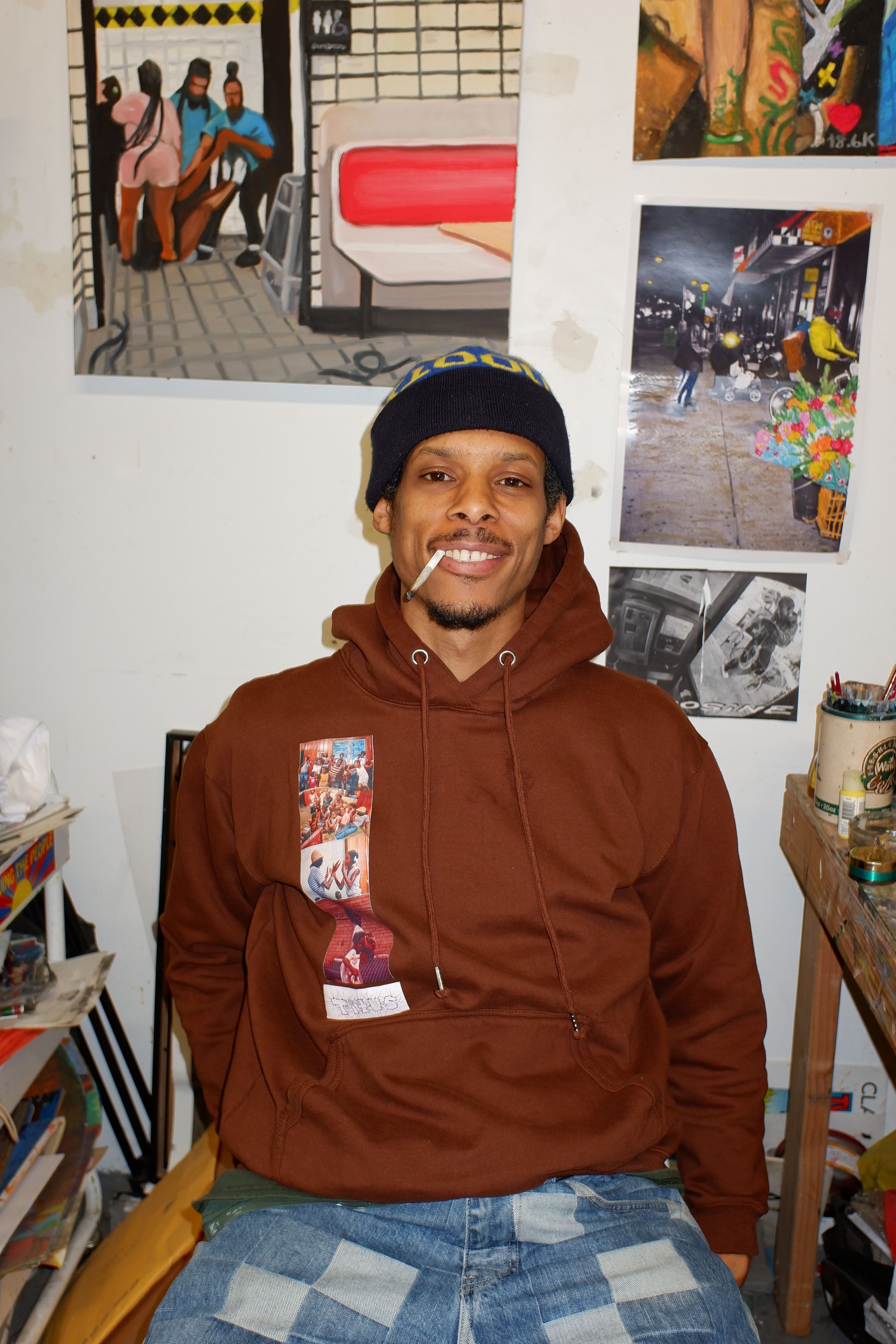 Simmons in His Studio